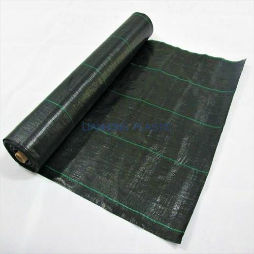 Weed mat with green line